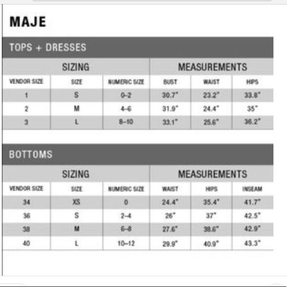 MAJE Pantalon Basic Trousers NWT SIZE 38 W… - Picture 8 of 8